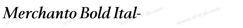 Merchanto Bold Ital字体转换